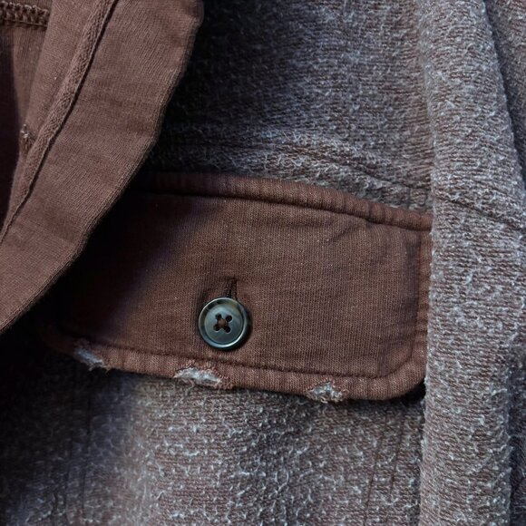 FREE PEOPLE Ruby Shacket M Oversized Shirt Jacket Distressed Date Night Buttons - Picture 9 of 12